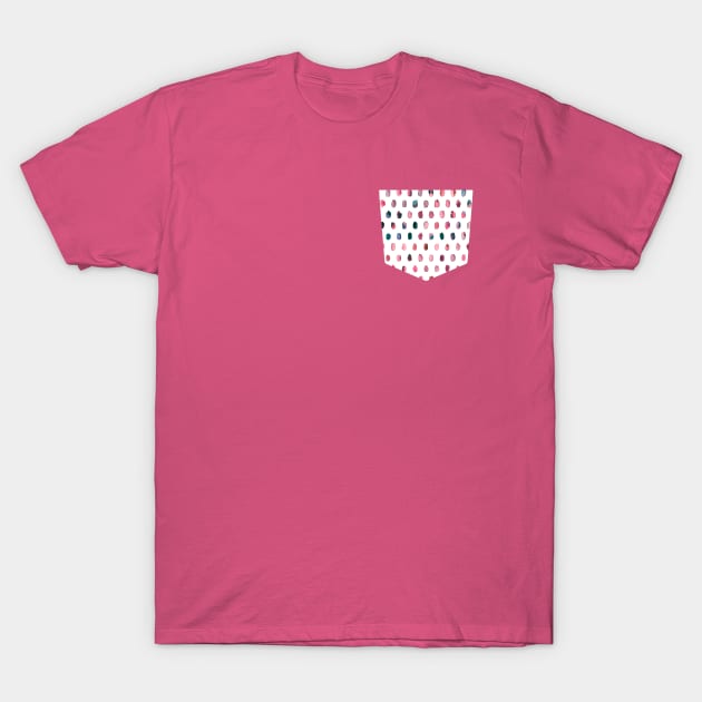 Pocket - PALETTE DOTS PINK T-Shirt by ninoladesign